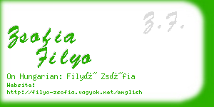 zsofia filyo business card